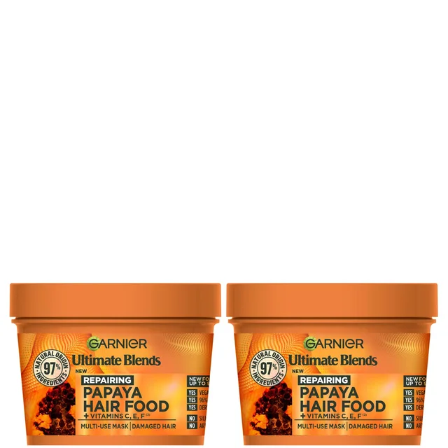 Garnier Ultimate Blends Papaya 3-in-1 Damaged Hair Mask Duo