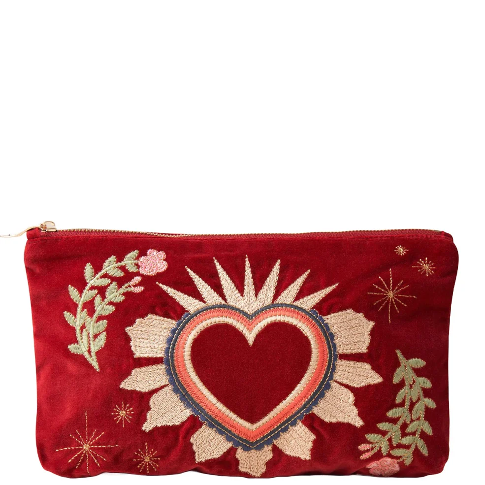 Elizabeth Scarlett Sacred Heart Rouge Velvet Everyday Pouch Image 1