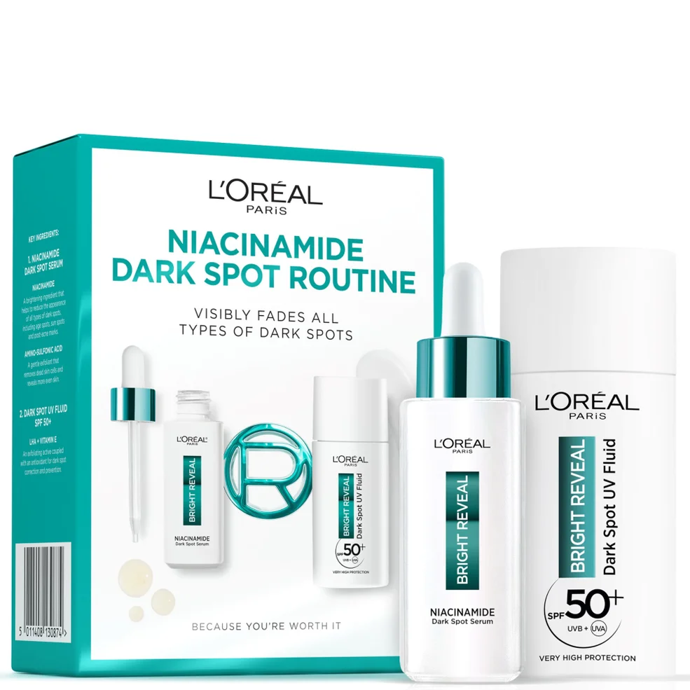 L'Oréal Paris Bright Reveal Niacinamide Dark Spot Set with Serum and UV Fluid SPF50+ Image 1