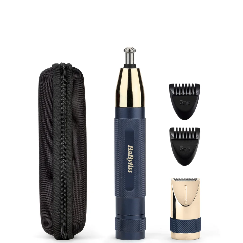 BaByliss Super-X Metal Series Nose, Ear and Eyebrow Trimmer - Blue Image 1
