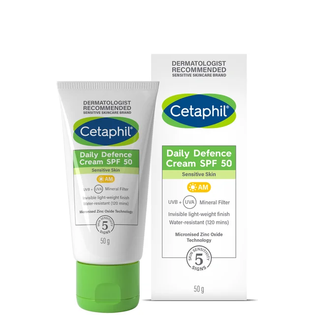 Cetaphil Daily Defence Cream SPF50 with UVA/UVB Filters for Sensitive Skin 50g