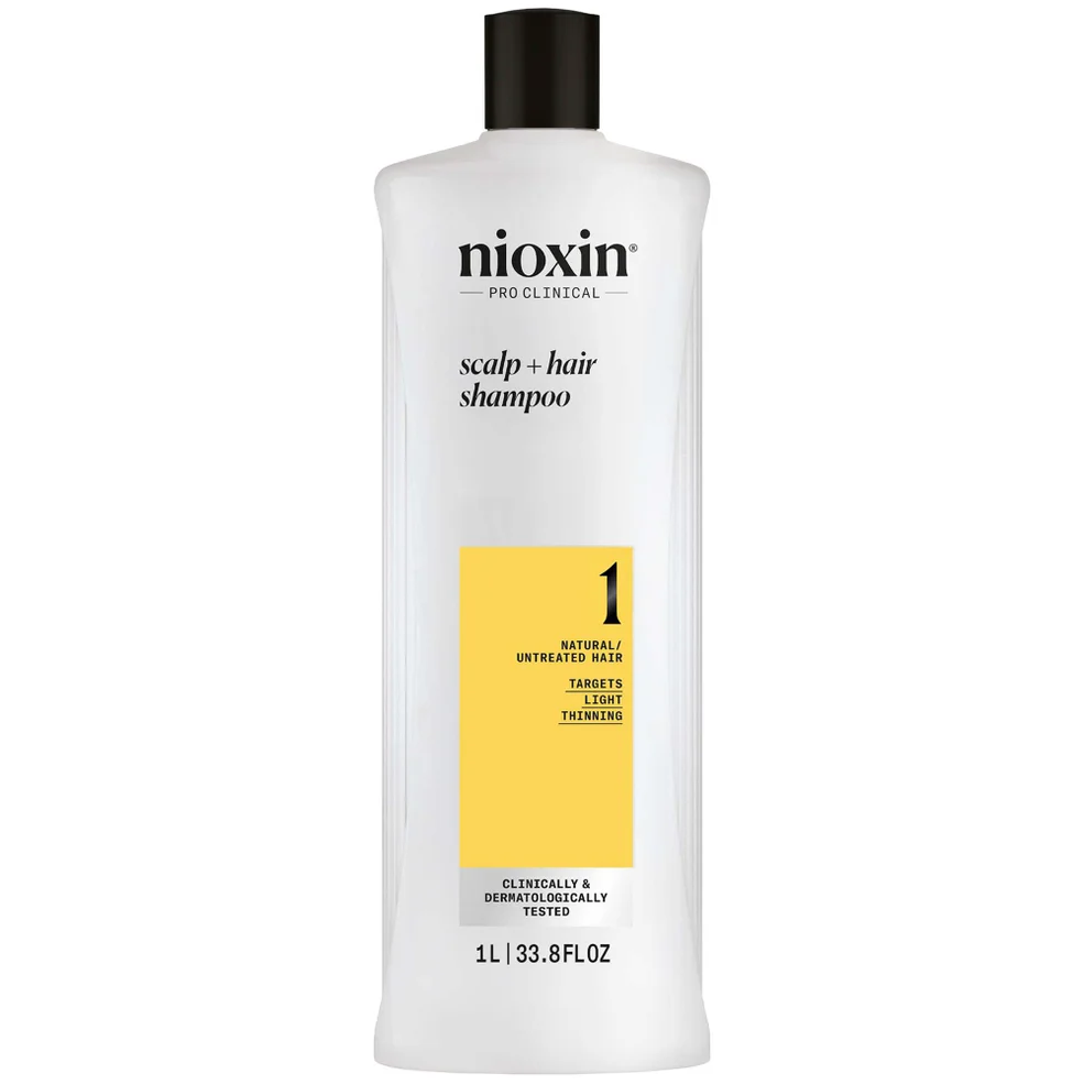 NIOXIN Scalp and Hair Thickening System 1 Shampoo for Natural Hair with Light Thinning 1L Image 1