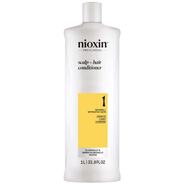 NIOXIN Scalp and Hair Thickening System 1 Conditioner for Natural Hair with Light Thinning 1L