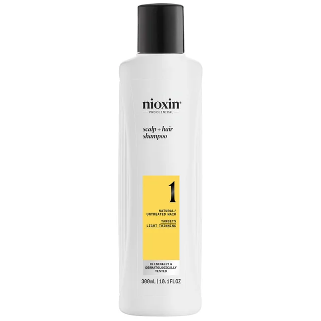 NIOXIN Scalp and Hair Thickening System 1 Shampoo for Natural Hair with Light Thinning 300ml