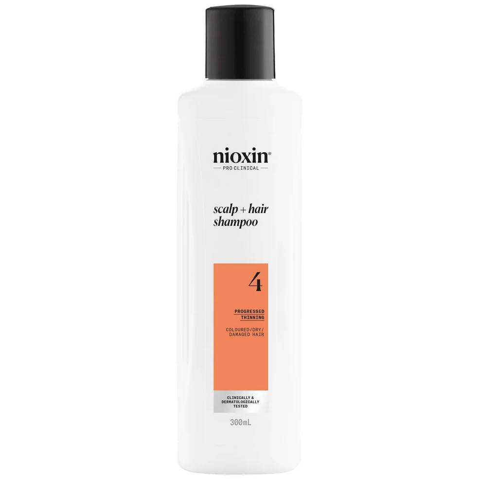 NIOXIN Scalp and Hair Thickening System 4 Shampoo for Coloured Dry and Damaged Hair with Progressed Thinning 300ml Image 1