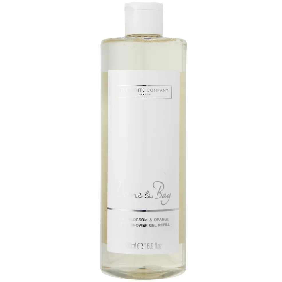 The White Company Lime & Bay Bath & Shower Gel Refill 500ml Image 1