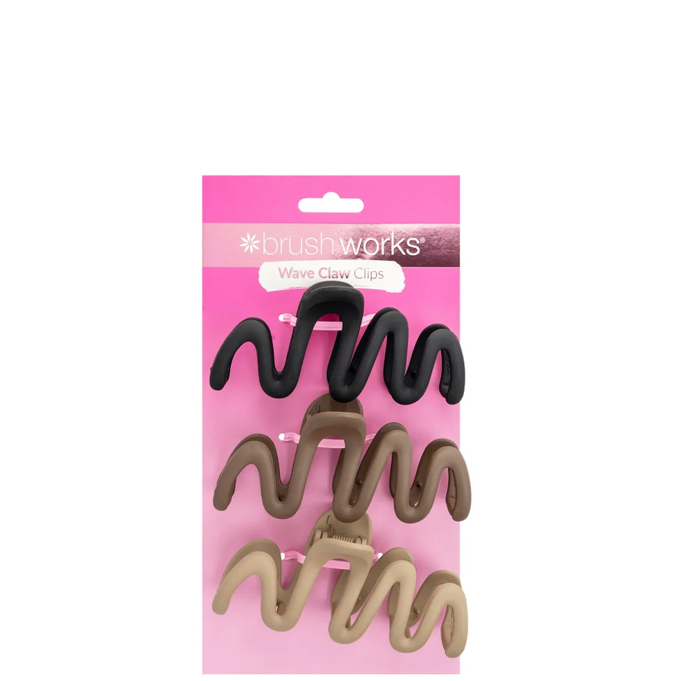 brushworks Wave Claw Clips - 3 Pack Image 1