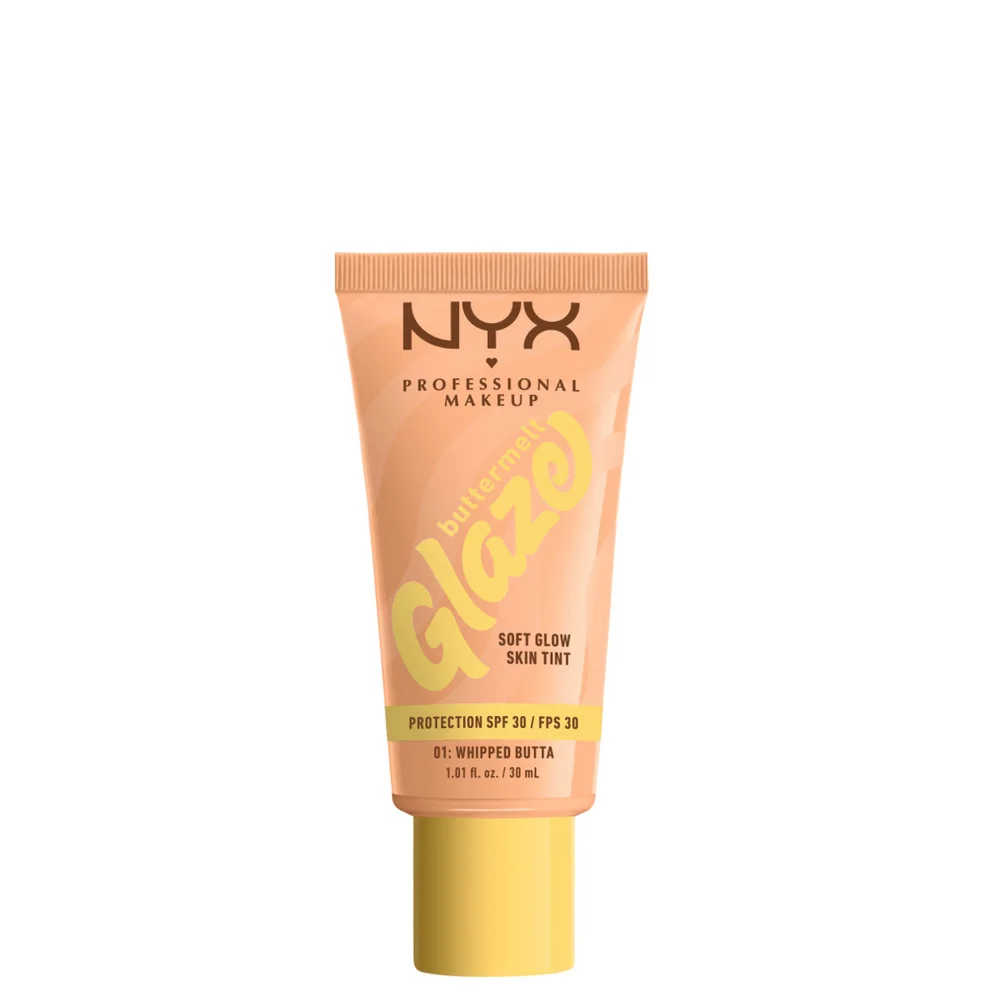 NYX Professional Makeup Buttermelt Glaze Soft Glow Skin Tint + SPF/FPS 30 Foundation (Various Shades) Image 1