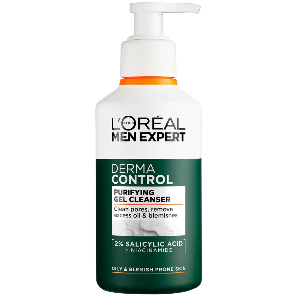 L'Oréal Men Expert Derma Control Purifying Cleansing Gel with 2% Salicylic acid + Niacinamide 260ml Image 1