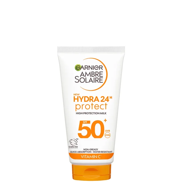 Garnier Ambre Solaire SPF 50+ Hydra 24 Hour Protect Hydrating Sun Cream Lotion With Vitamin C, 50ml