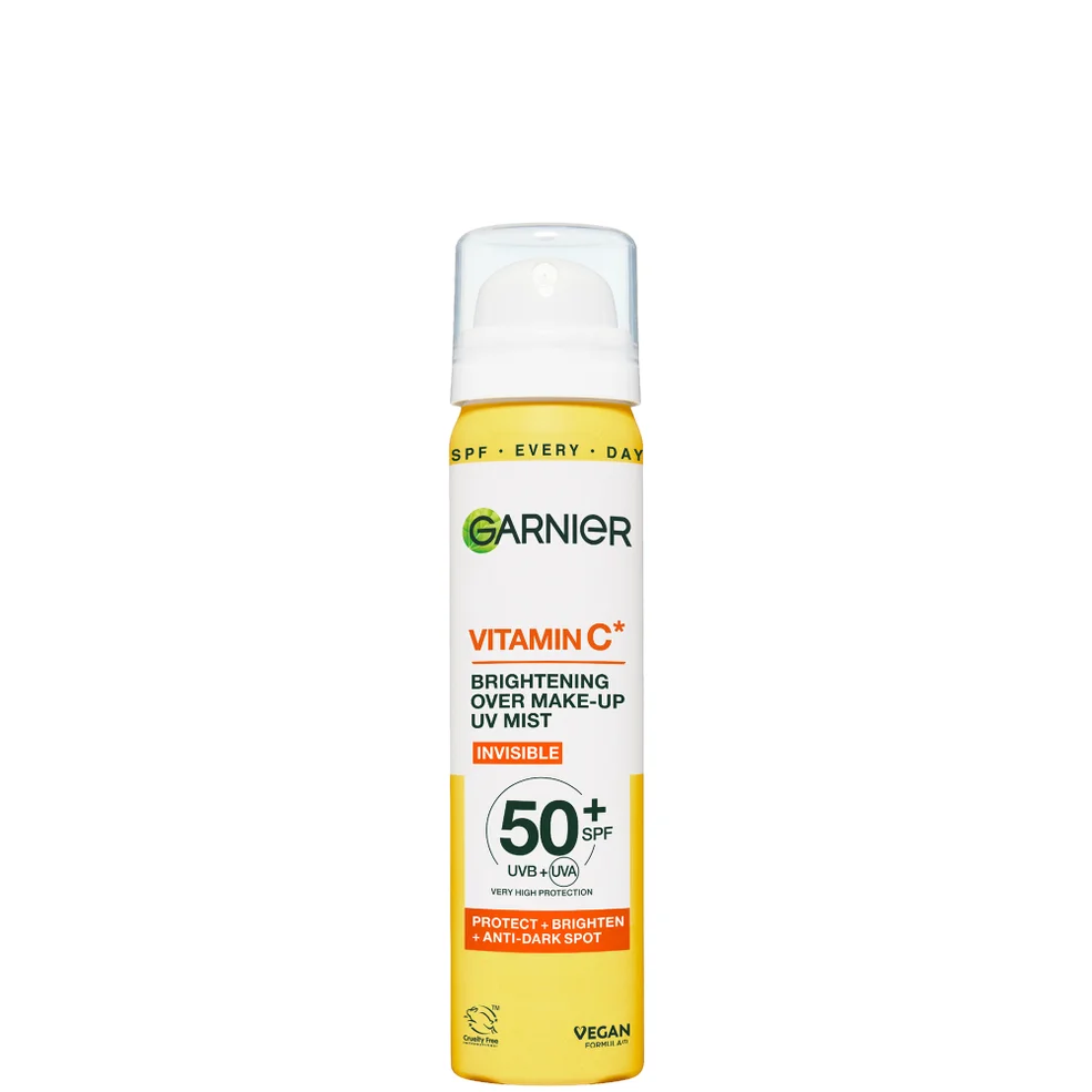 Garnier Vitamin C Brightening Over Make-Up UV Mist Invisible with SPF50+ and Vitamin C 75ml Image 1