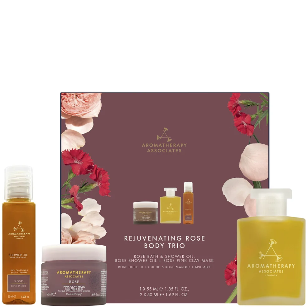 Aromatherapy Associates Rejuvenating Rose Body Trio Gift Set Image 1