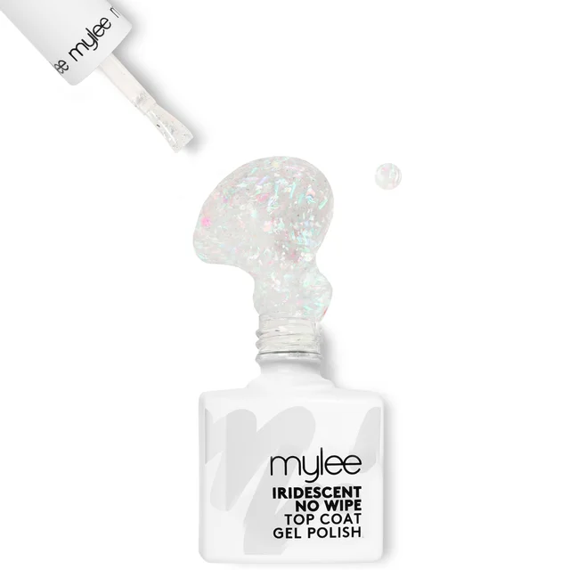 Mylee Gel Nail Polish Iridescent Flake No Wipe Top Coat