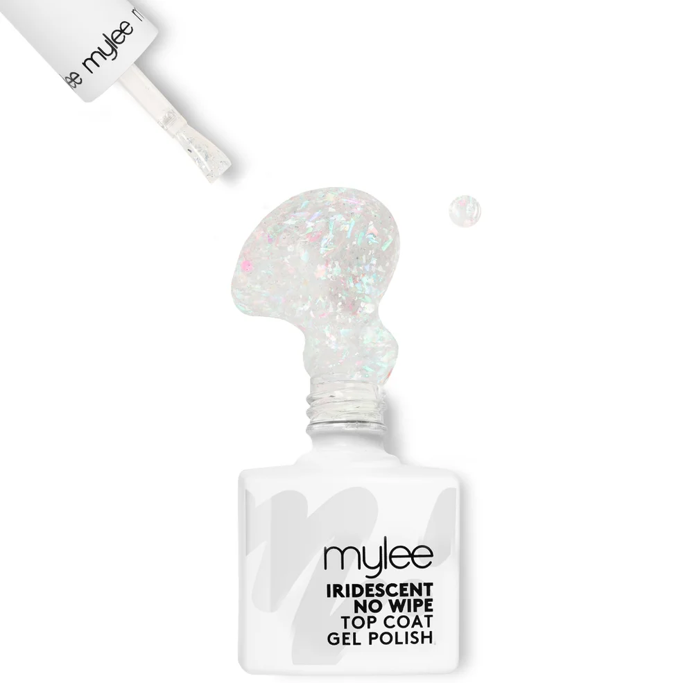 Mylee Gel Nail Polish Iridescent Flake No Wipe Top Coat Image 1