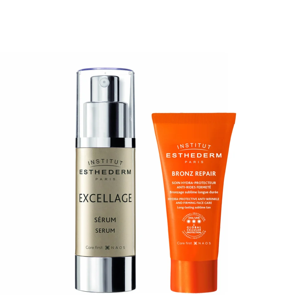Institut Esthederm Excellage Firming Face Serum & Bronz Repair Bundle Image 1