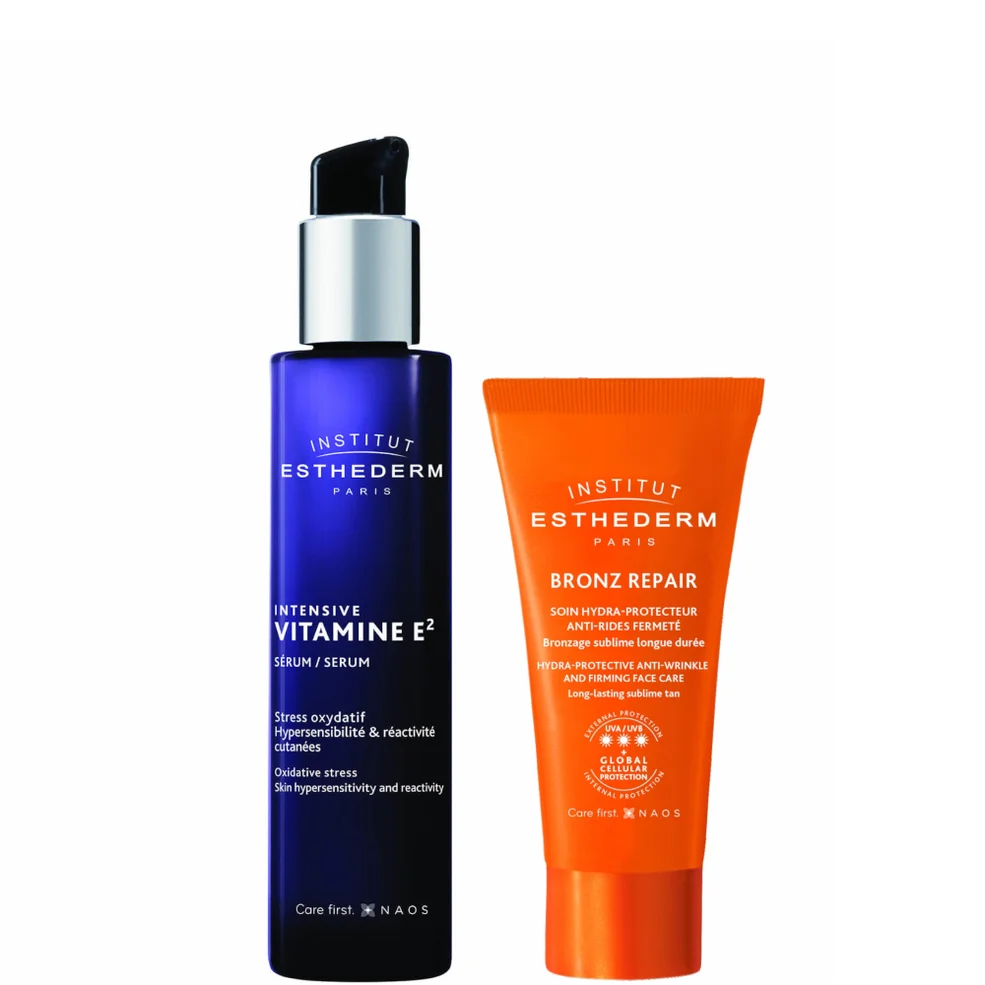 Institut Esthederm Intensive Vitamin E Antioxidant Face Serum & Bronz Repair Bundle Image 1