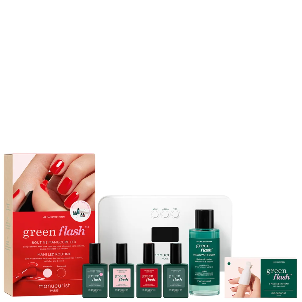 MANUCURIST GREEN FLASH RETAIL KIT 36W - Hortencia & Poppy Red 15ml Image 1