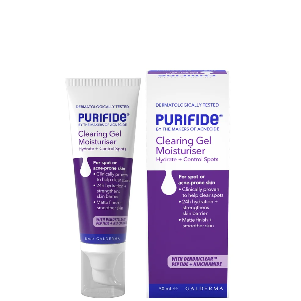 Purifide by Acnecide Spot Clearing Gel Face Moisturiser, Spot Treatment with Peptides and Niacinamide 50ml Image 1