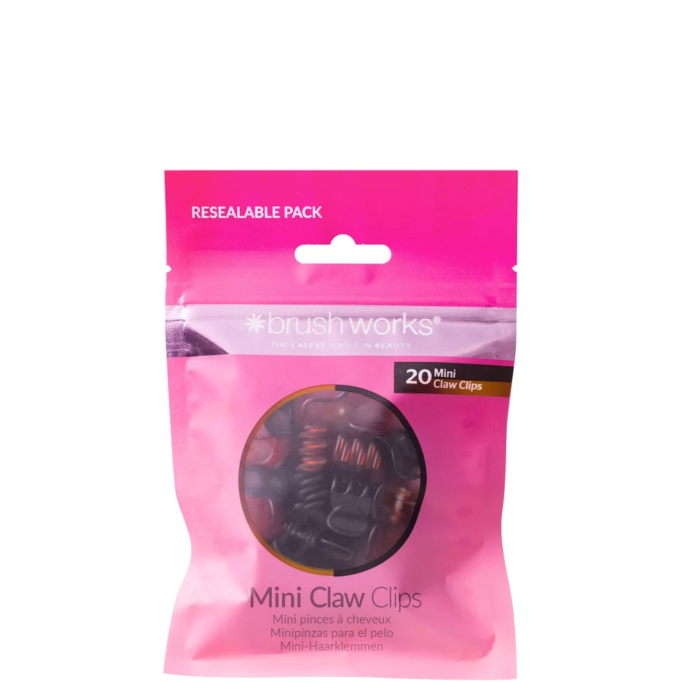 brushworks Mini Claw Clips - 20 Pack Image 1