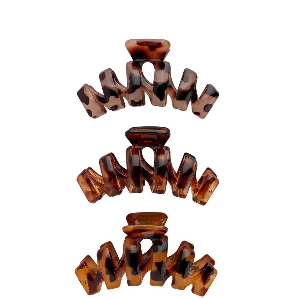 brushworks Tortoiseshell Claw Clips - 3 Pack Image 1