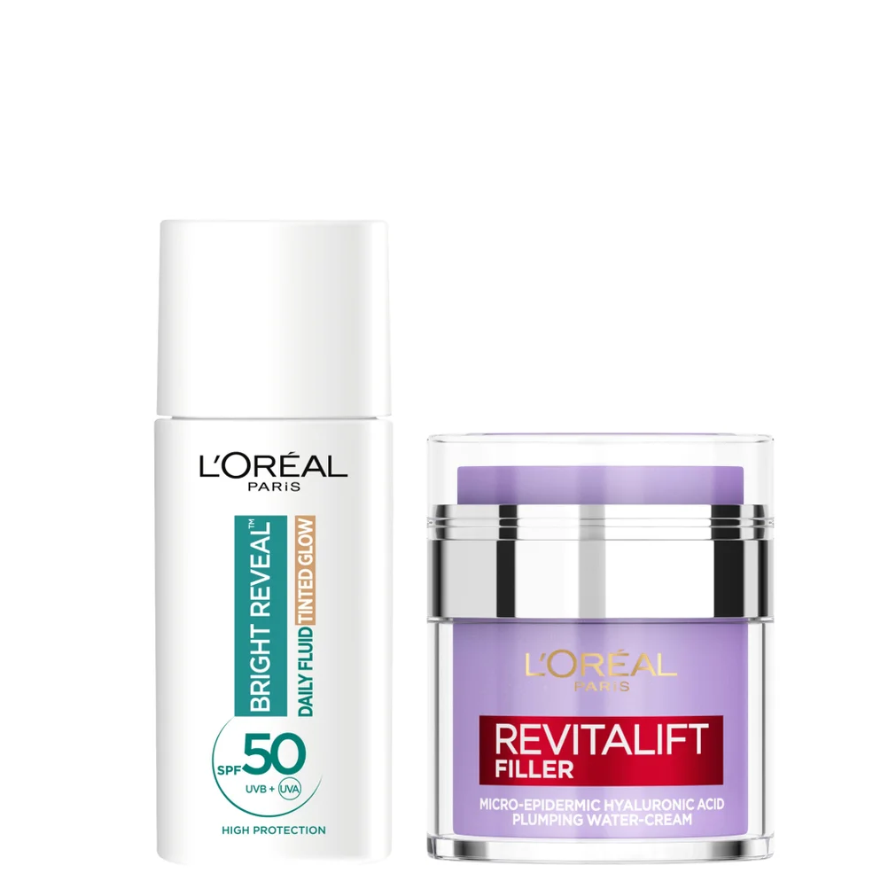 L'Oreal Paris Hyaluronic Filler Water Cream & Tinted Glow SPF50+ (Various Shades) Image 1