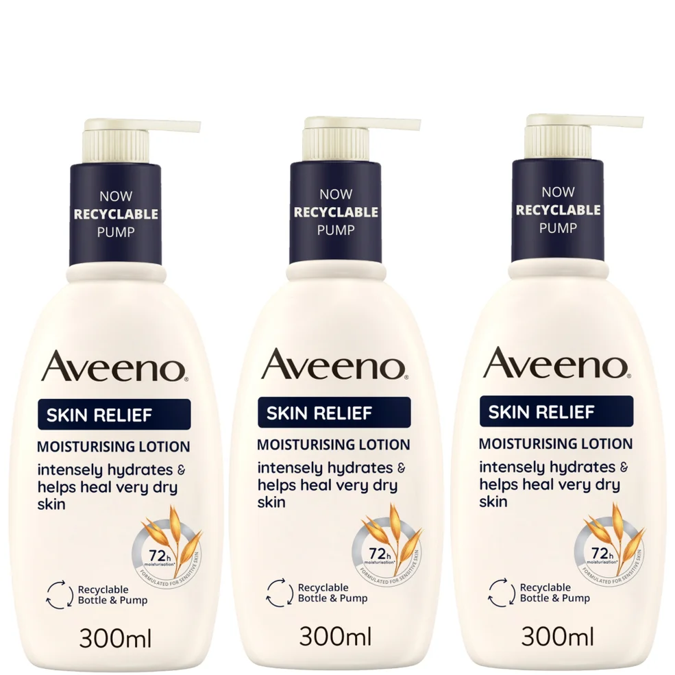 Aveeno Skin Relief Lotion Trio for Intense Hydration 900ml Mega Bundle Image 1