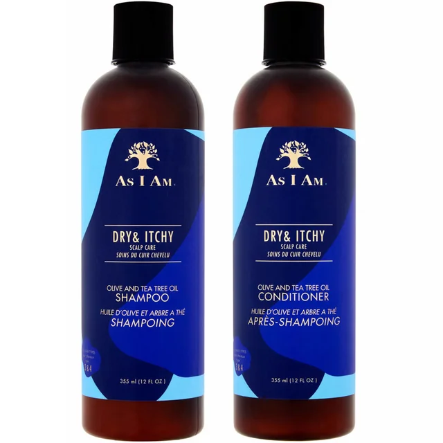 As I Am Dry & Itchy Scalp Care Olive and Tea Trea Oil Shampoo & Conditoner 355ml