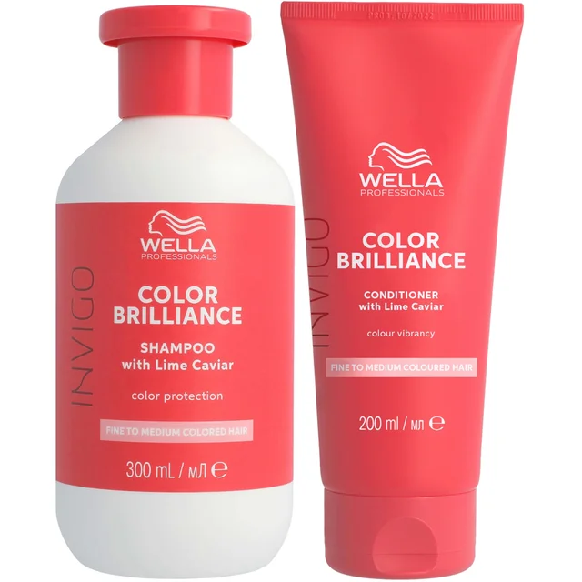 Wella Professionals Care Invigo Color Brilliance Colour Protection Shampoo & Conditioner for Fine Medium Hair 300ml