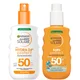 Garnier Ambre Solaire Adults & Kids SPF50 Suncream Spray 150ml Bundle