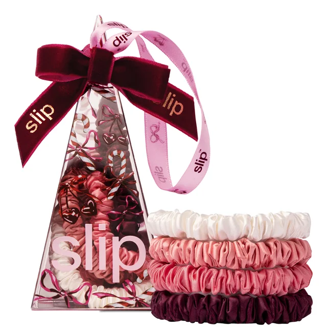 Slip Pure Silk Skinny Scrunchie Ornament - Candy Cane