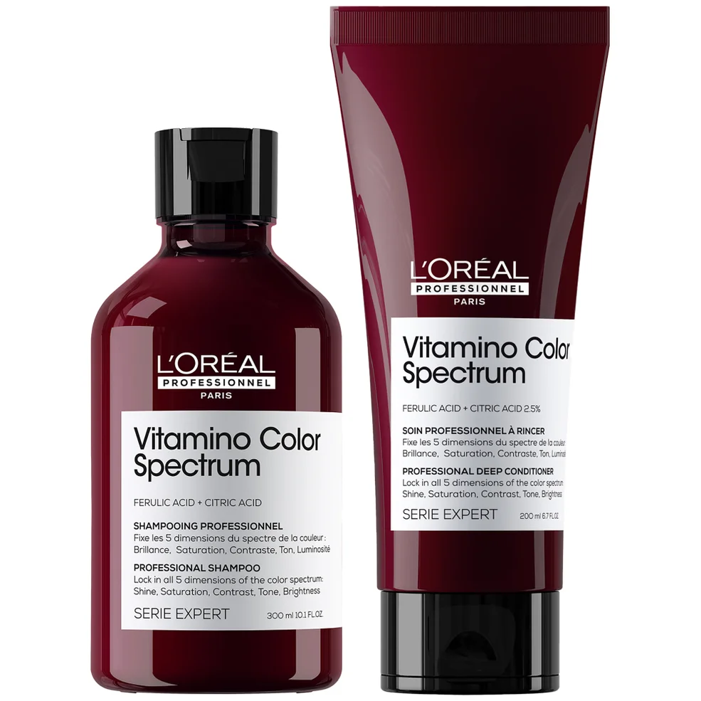 L'Oréal Professionnel Vitamino Color Spectrum Shampoo 300ml and Conditioner 200ml for Coloured Hair Duo Image 1