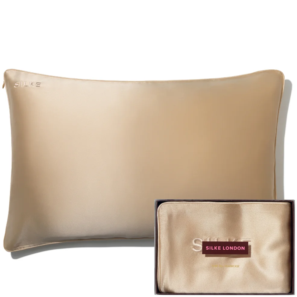 SILKE Silk Pillowcase - Queen - Caramel Image 1
