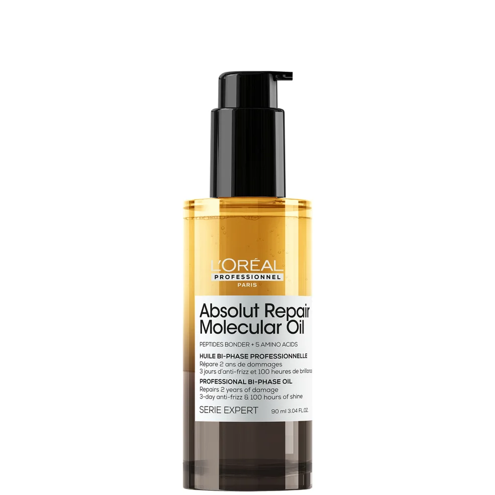 L'Oréal Professionnel Absolut Repair Molecular Bi-Phase Oil for Damaged Hair 90ml, 2x Benefit: High Shine & Repair Image 1