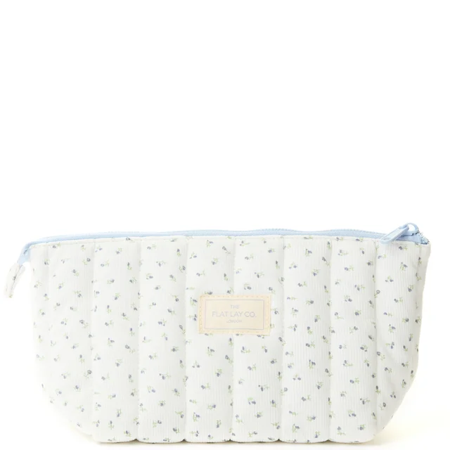 The Flat Lay Co. Marshmallow Essential Makeup Pouch - Cozy Cotton Ditsy Floral