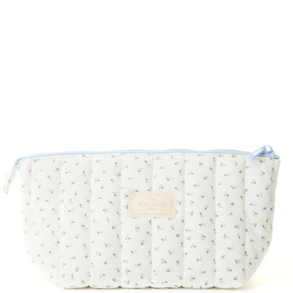 The Flat Lay Co. Marshmallow Essential Makeup Pouch - Cozy Cotton Ditsy Floral Image 1