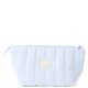 The Flat Lay Co. Marshmallow Essential Makeup Pouch - Cozy Cotton Blue Stripes
