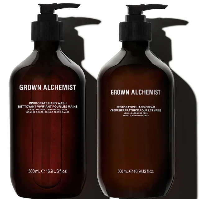 Grown Alchemist Hand Wash + Hand Cream 500ml Duo