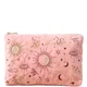 Elizabeth Scarlett Boho Mysticism Blush Pink Velvet Everyday Pouch