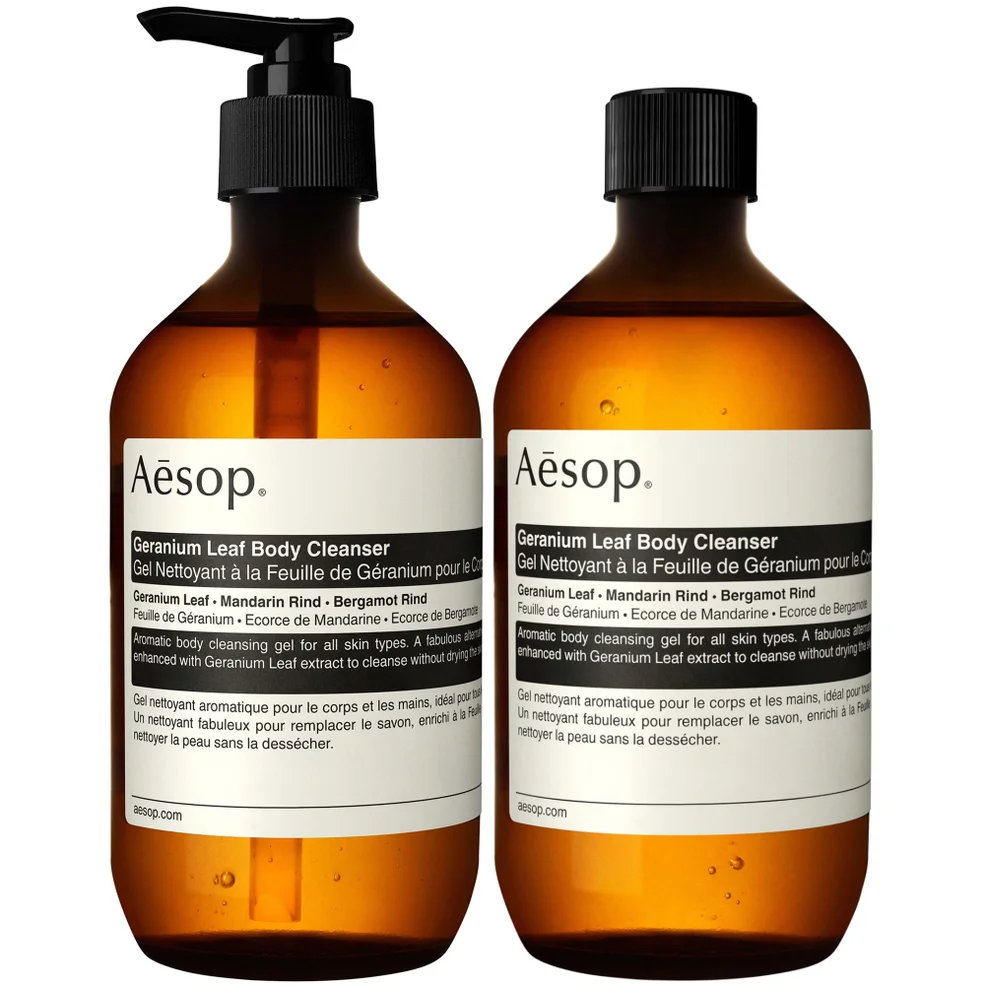 Geranium Leaf Body Cleanser & Refill Duo Image 1
