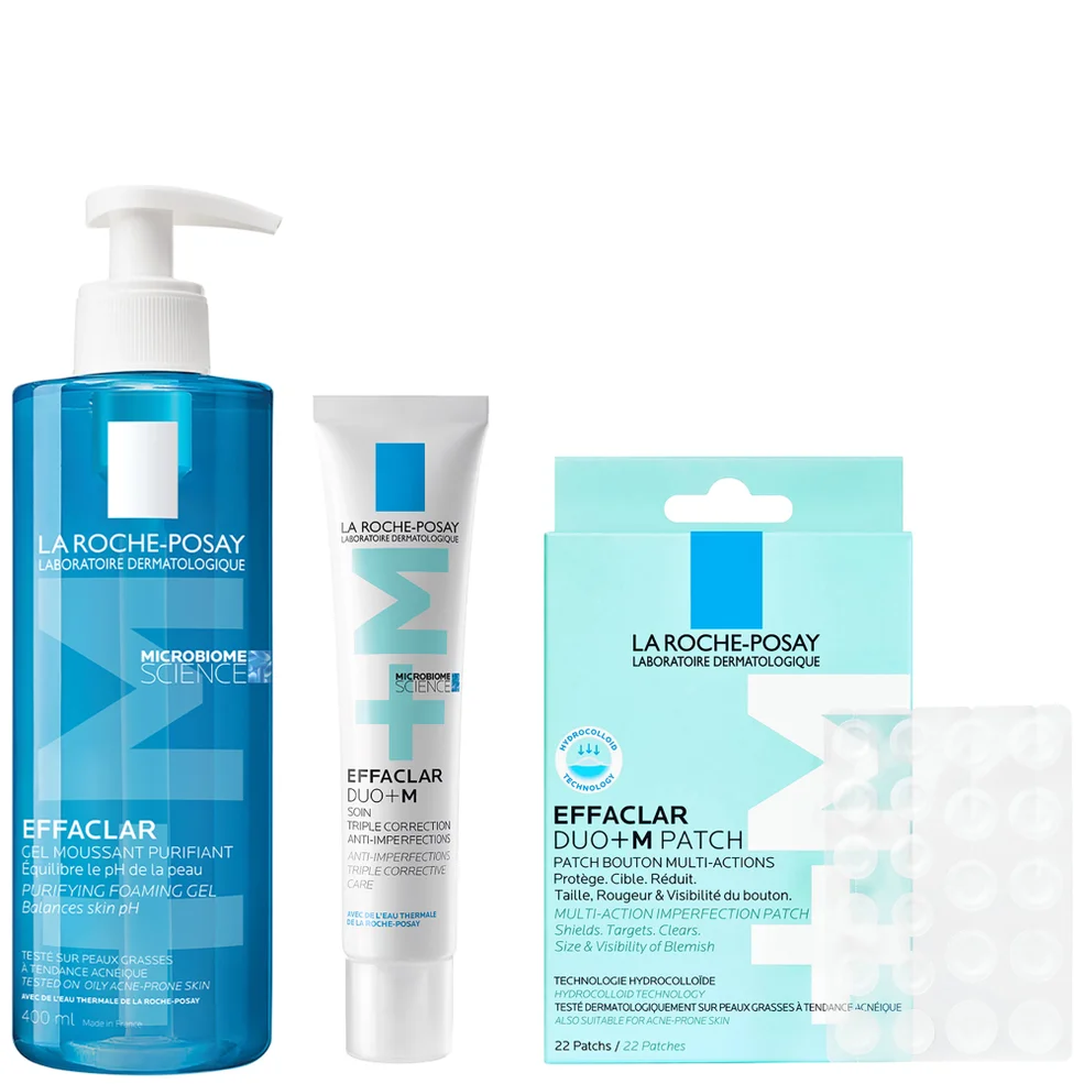 La Roche Posay Anti-Blemish Evening Routine Effaclar Cleanser, Treatment & Patches Image 1