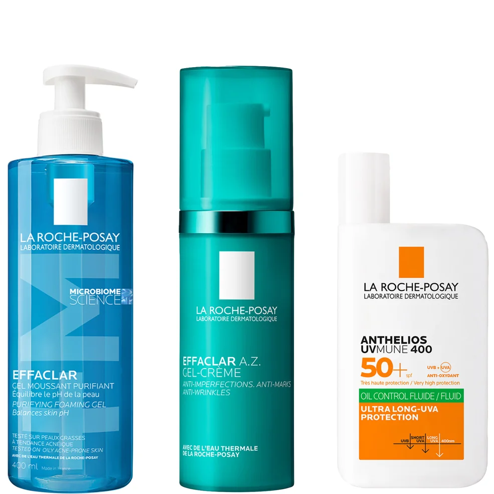 La Roche Posay Effaclar Adult Acne Bundle, Effaclar Cleanser & Treatment Image 1