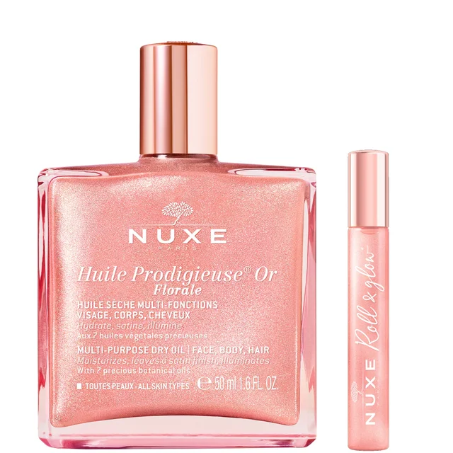 NUXE Huile Prodigieuse Shimmering Florale Multi Purpose Dry Oil 50ml & Roll On