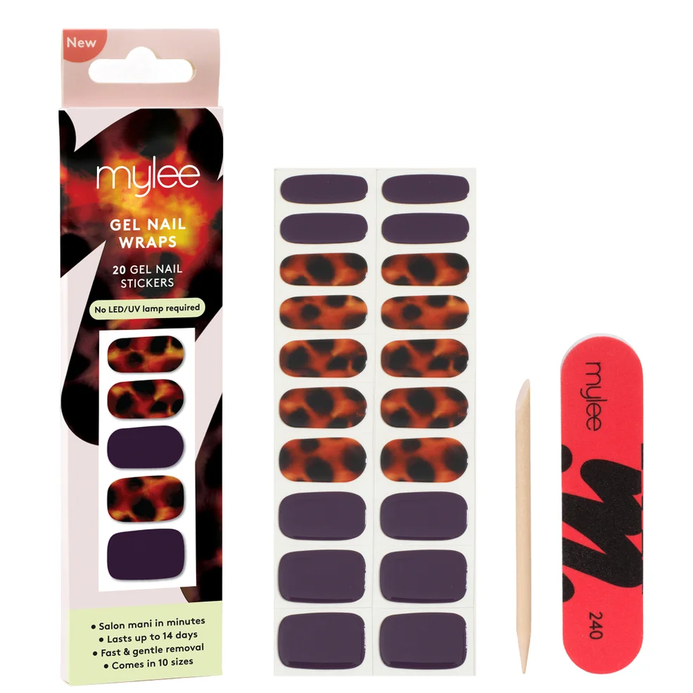 Mylee Gel Nail Wraps - Mulberry Clash Image 1