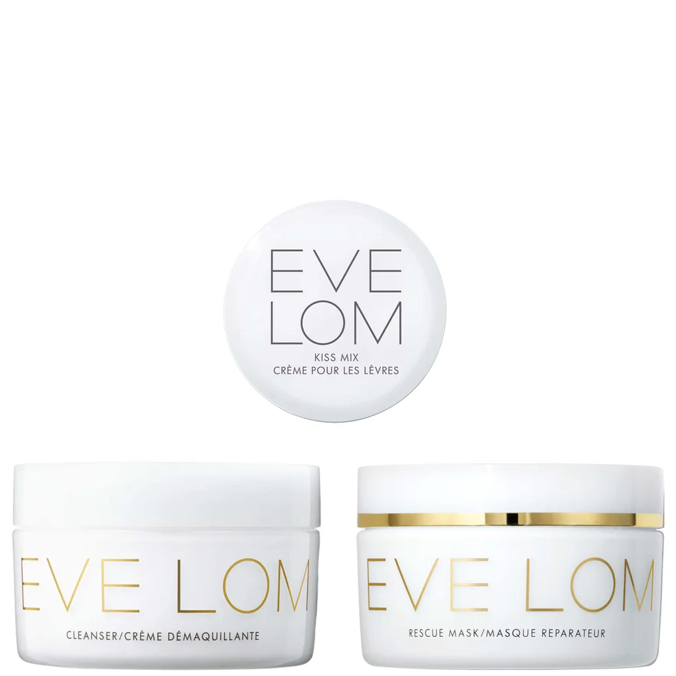 Eve Lom Cleanser, Rescue Mask & Kiss Mix Lip Protect Trio Image 1